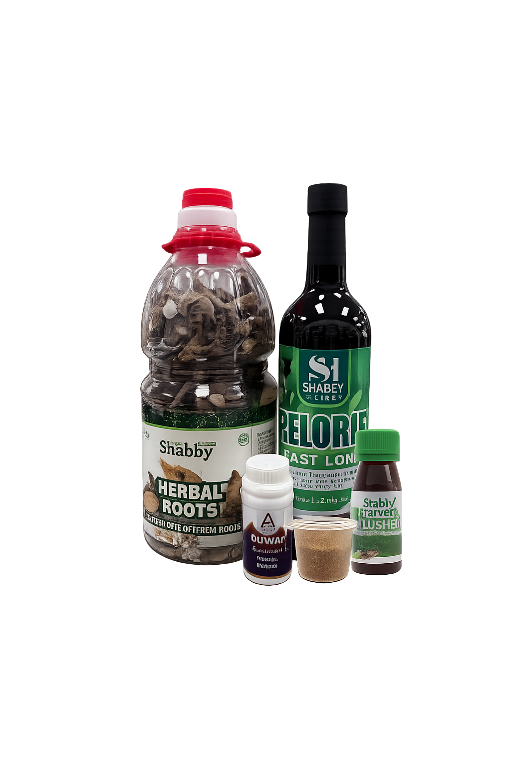 Shabby Herbal Roots, Herbal Flusher, Pelorie & Quwah Herbal Capsule